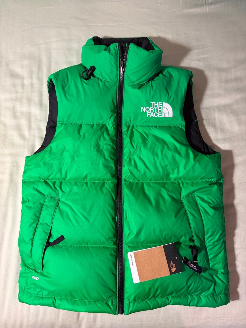 The North Face Bright Green Puffy Vest